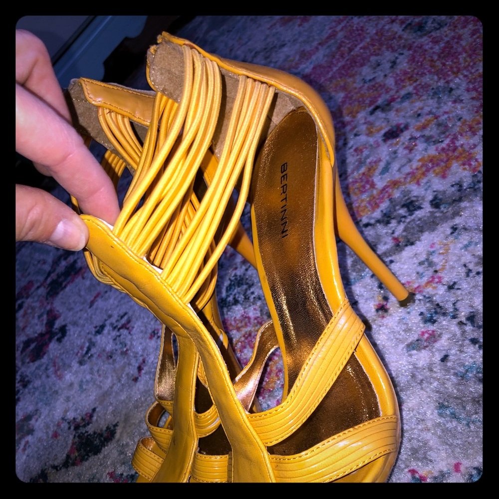 Yellow Strappy Heels